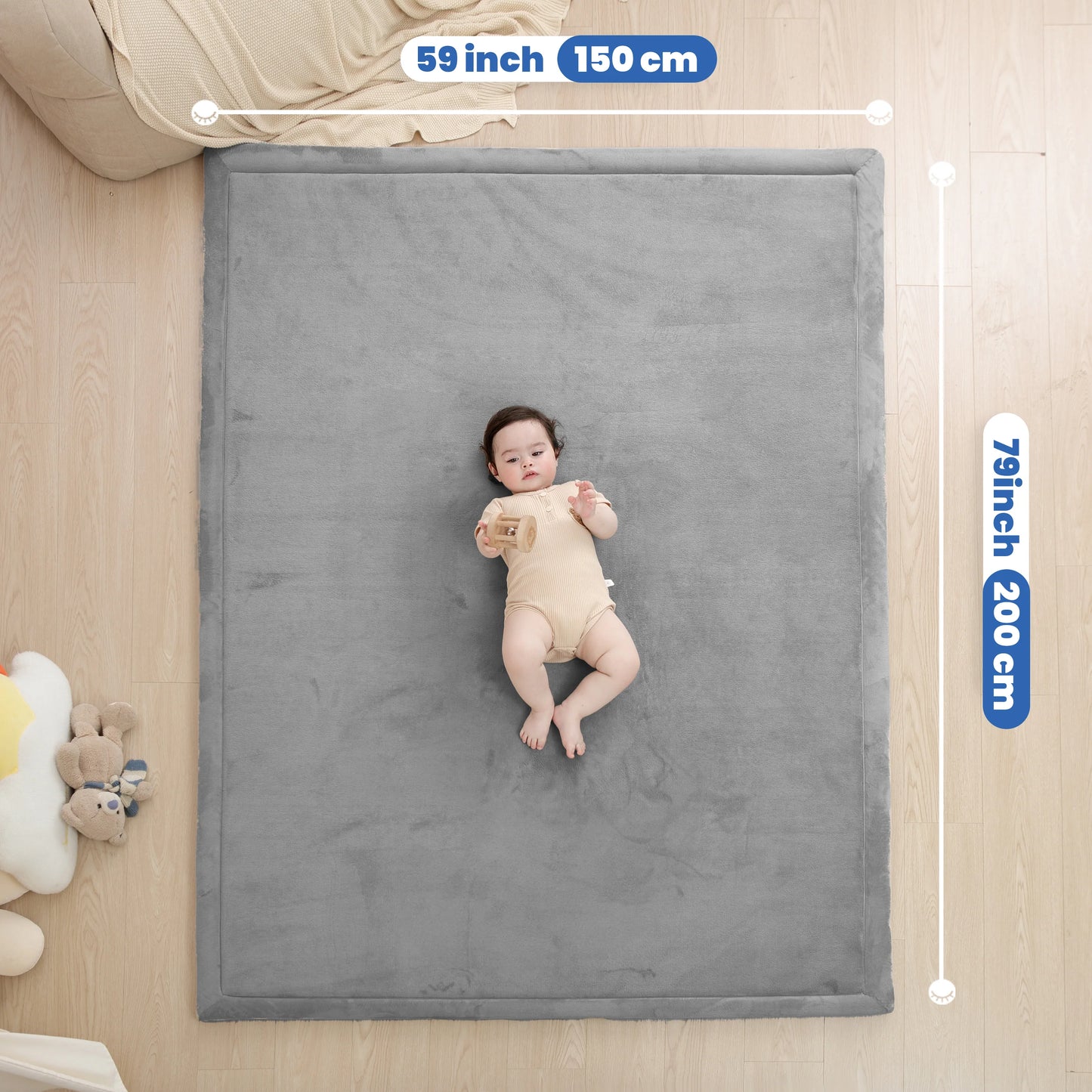 LullaMat® 1.3" Thick CloudFoam™ Play Mat