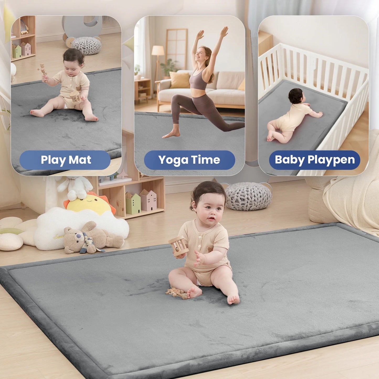 LullaMat® 1.3" Thick CloudFoam™ Play Mat